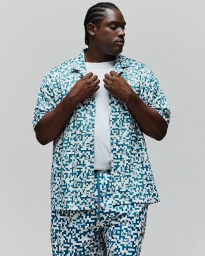 Mens big and tall josh jacquard shirt