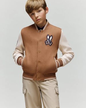 Kids wade knit varsity bomber