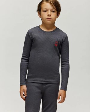Kids noe long sleeve waffle tee