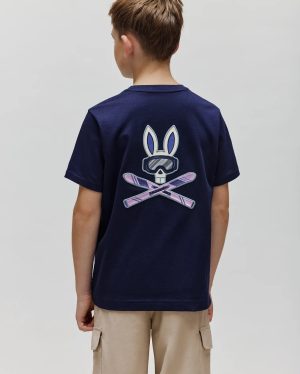 Kids indigo back graphic tee