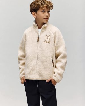 Kids riley sherpa full zip mock