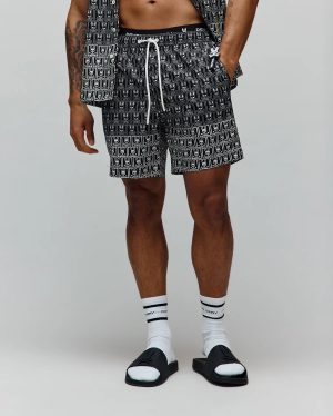Mens keon all over bunny swim trunk 6"