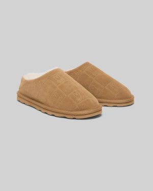 Mens gio suede shearling slippers