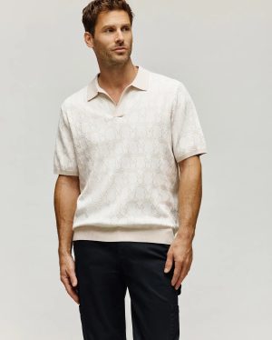Mens elden johnny collar polo