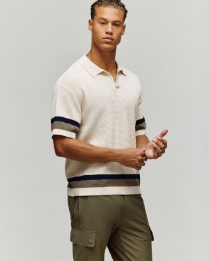 Mens lochlan oversized johnny collar polo