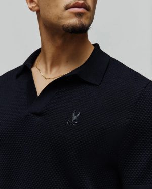 Mens devon knit polo