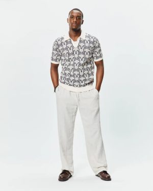 Mens sidney oversized knit polo