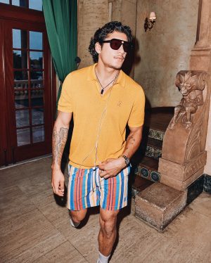 Mens devon knit polo